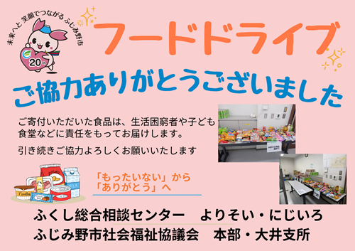 令和7年度埼玉県県下一斉フードドライブへのご協力ありがとうございました。